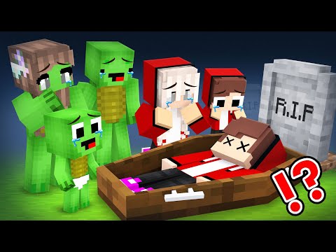 JJ is Fake MURDERED to PRANK Maizen and Mikey FAMILY in Minecraft - Maizen