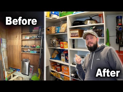 Stairwell Storage Area Renovation | Start to Finish Remodel | All Parts from Gutting to Shelving!