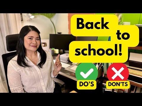 Do’s and don’ts sa first day of school