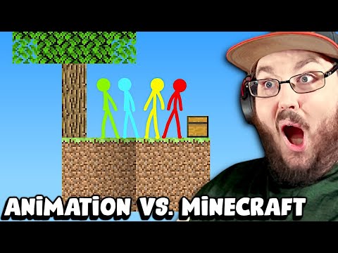 Animation vs. Minecraft Shorts Ep. 11 & 12 ( SkyBlock & The Killer Bunny ) REACTION!!!