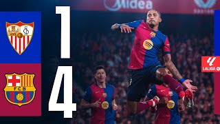 SEVILLA 1 vs 4 FC BARCELONA  | LALIGA 2024/25 MD23 (WITH COMMENTARY)