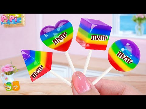 SQUID GAME Jelly👋How To Make Miniature Rainbow Fruit Jelly Sticks With M&M Ideas🌈Pipi Yummy Cake