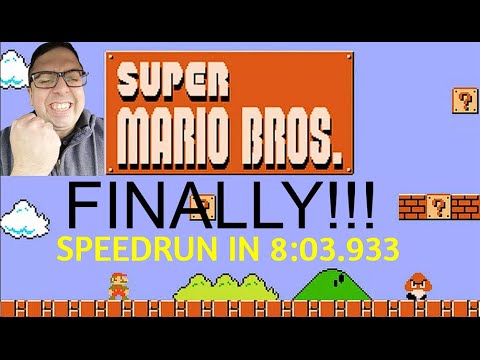 I FINALLY COMPLETED SUPER MARIO BROS ON NES! Speedrun in 8 minutes 3.933 seconds