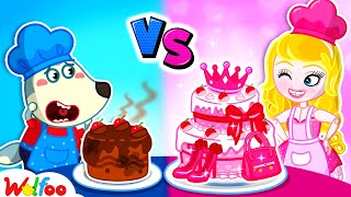 Wolfoo vs Barbie: Pink vs Chocolate Cake Challenge | Wolfoo's Genius Food Hacks | Wolfoo Channel