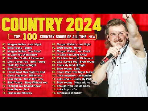 Country Music 2024 - Morgan Wallen, Luke Combs, Brett Young, Kane Brown, Luke Bryan, Chris Stapleton