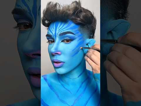 AVATAR HALLOWEEN TRANSFORMATION 🤯🩵 #avatar #makeup #halloween