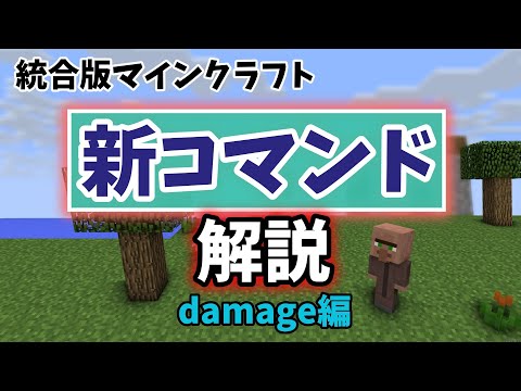 【コマンド】新コマンド damageの解説！！【マインクラフト】