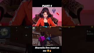 @SharmilaGaming4 reacts on me🤯🔥PART-1 #freefire #freefireshorts #matchmaking #csrank #csrpush