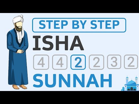 How to Pray 2 Rakat Sunnah Isha Salah - Step by Step for Beginners & New Muslims - Sunni Hanafi Men