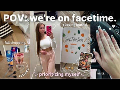 vlogging like we're on facetime 🍂🧺 fall shopping, reading journal, kindle stickers, chatty & more!