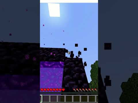 How to get infinite obsidian using nether portals! #minecraft #memes