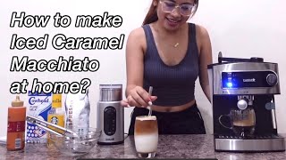 Iced Caramel Macchiato Using Cuppa Espresso Machine (TASTES THE SAME AS STARBUCKS!) | Ybeth Rosario