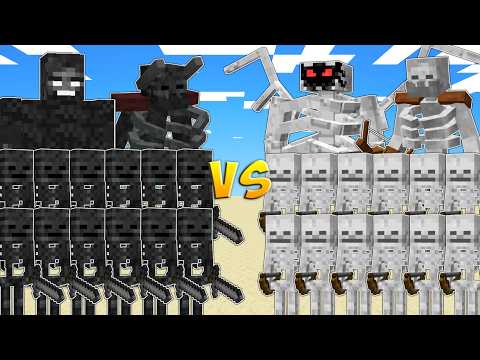 WITHERS vs SKELETONS in MOB BATTLE!