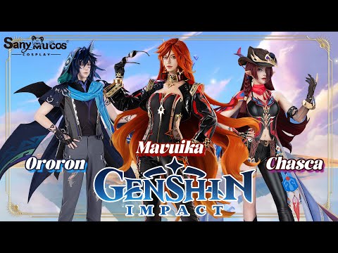 【SanyMuCos】Game Genshin Impact Cosplay Chasca、Ororon、Mavuika Cosplay Collection