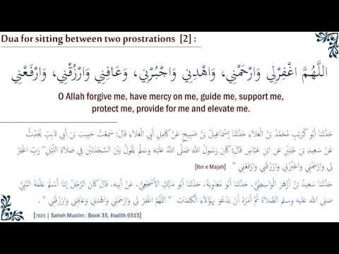 Dua for sitting between two prostrations [2]