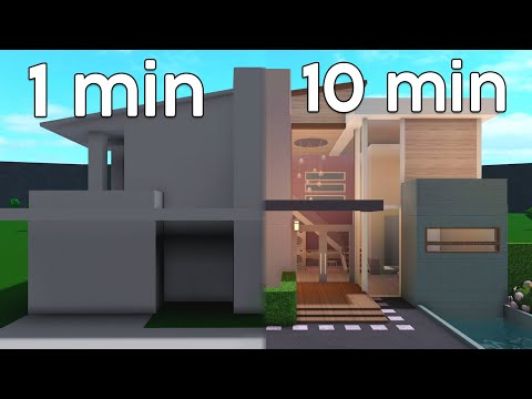 Building a House in 1 Minute, 5 Minutes and 10 Minutes (Bloxburg)