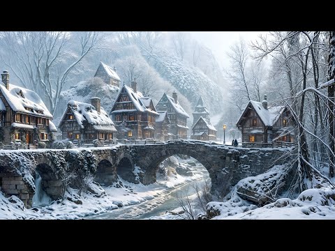 Winter's White Snow Draped The Medieval Village | Relaxing Medieval Ambient Celtic Music