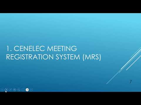 Webinar 'CENELEC Meeting Registration System (MRS) – Key information, and new enhancements'