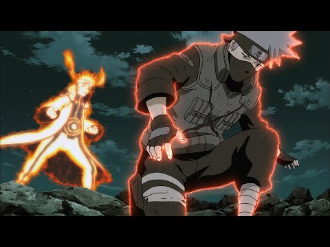 Naruto Shares Kurama's Chakra With Kakashi - Kurama Uses Kakashi's Sharingan To Fight