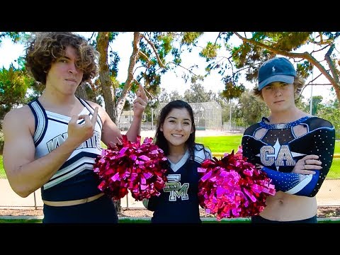 TRYING OUT TO BE CHEERLEADERS!!