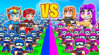 BOYS vs GIRLS STRONGEST ARMY in Roblox!