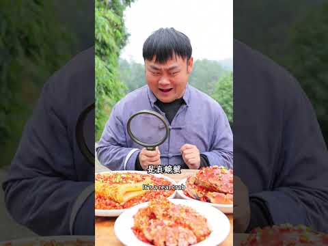 Ermao traded two big crabs for the money belly#chinesecuisine  #mukbang  #food   #delicious