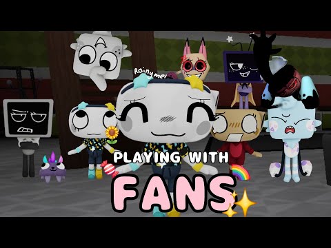 🌈 PLAYING DANDYS WORLD with *FANS*!! 🌻 | dandys world gameplay (floors 10+!!) | #rainymellie ✨️