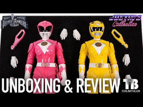 Mighty Morphin Power Rangers Movie Pink & Yellow Rangers 1/6 Scale Figures Unboxing & Review