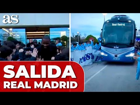 LO QUE NO SE VIO de la SALIDA del REAL MADRID hacia el METROPOLITANO