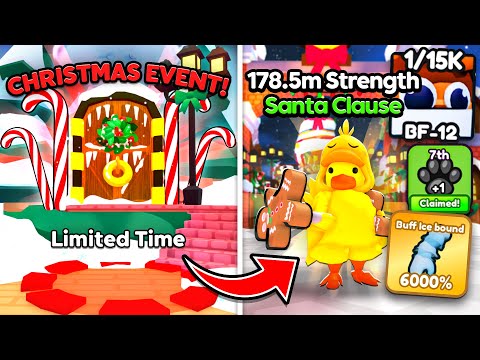 I Unlocked Christmas World with INSANE OP Pets and Free Rewards in Arm Wrestle Simulator! (Roblox)