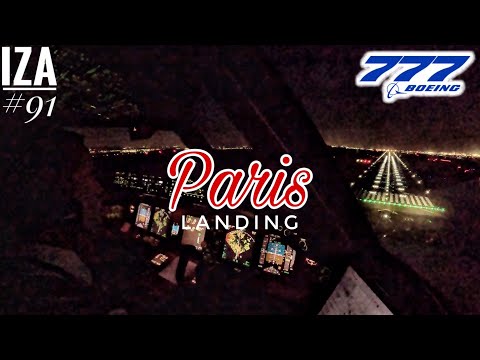 B777 CDG 🇫🇷 Paris | LANDING 26L | 4K Cockpit View | ATC & Crew Communications