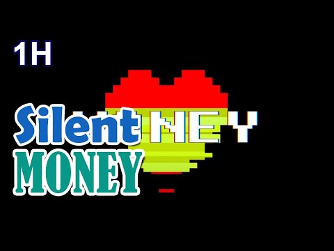 1 H long dynamic glitch screensaver of Money heart emoji symbol Background Loop Animation no sound