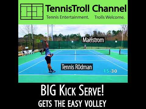 Big Kick Serve Tennis Points #tennis #shorts