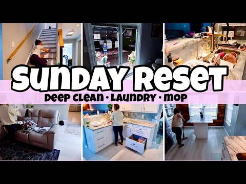 SUNDAY RESET CLEANING MOTIVATION | MESSY HOUSE CLEAN WITH ME | WHOLE HOUSE SPEED CLEANING MOTIVATION