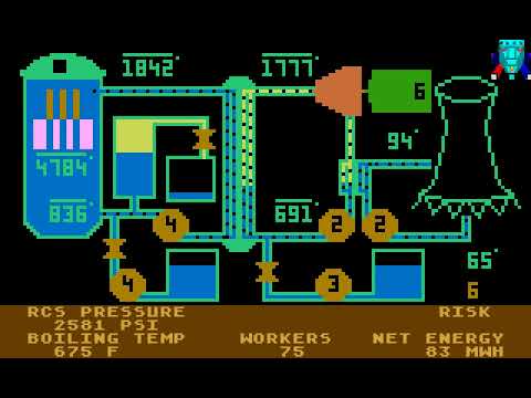 Atari 800 Game: Scram (1980 Atari)