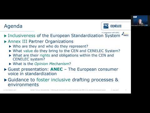 Webinar 'Enhancing involvement of societal stakeholders & SMEs in the standard development process'