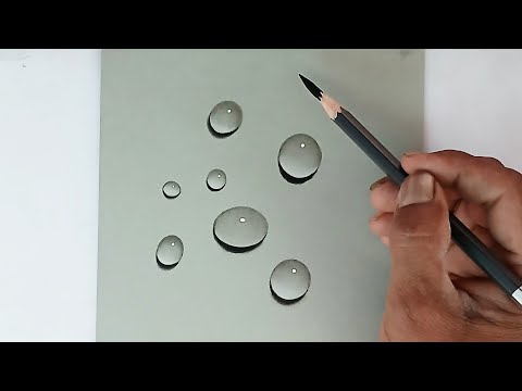 How to draw water drop / Easy pencil drawing/