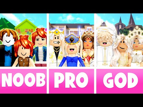 Roblox NOOB vs PRO vs GOD FAMILY HOUSE in BLOXBURG