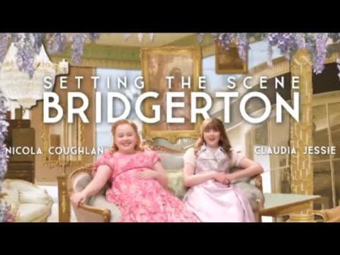 Claudia Jessie (Eloise Bridgerton) with Nicola Coughlan (Penelope Featherington) | Bridgerton 2 Sets