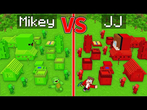 JJ and Mikey SECRET VILLAGE Battle Survive in Minecraft - Maizen