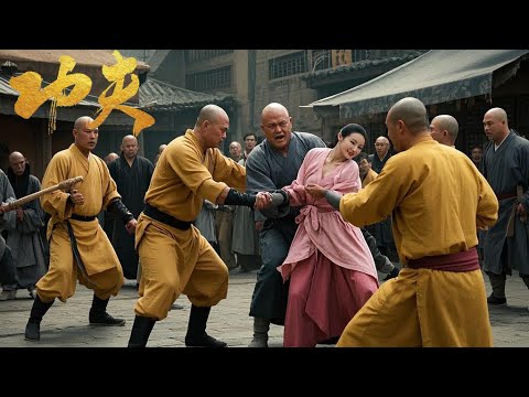 Kung Fu Fight! A villain tries to violate a girl, but the monks use Shaolin kung fu to save her.