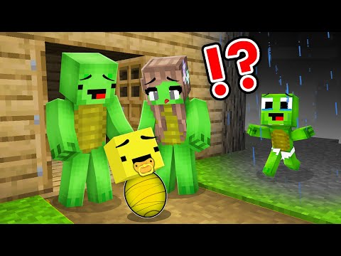 Mikey Family Adopted Banana Kid and Forgot Baby Mikey! Maizen Family Sad Story in Minecraft - Maizen