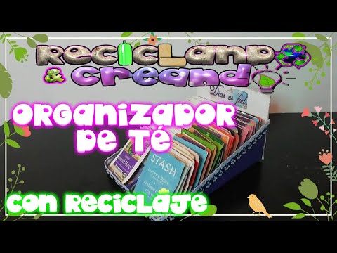 ORGANIZADOR DE TÉ / DISPENSADOR DE BOLSAS DE TÉ CON MATERIAL RECICLADO / CON RECICLAJE / INFUSIÓN /