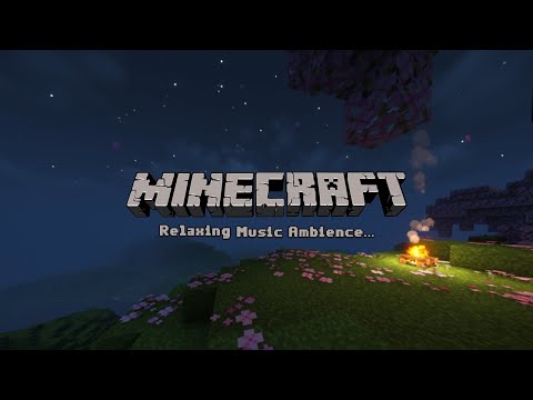 relax and it's safe here... minecraft music with soft crackling fire ambience for stress relief.