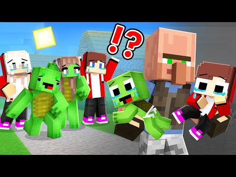 Baby JJ and Mikey were Separated from their Parents - Maizen Family Sad Story in Minecraft - Maizen