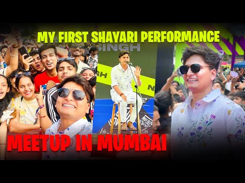 My Shayari Performance And Meetup In Mumbai 😍 | Bihariladka vlogs