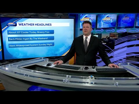 Video: Temperatures drop Wednesday; mild air to return again soon