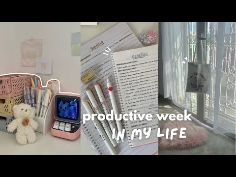 Vlog🧸: a VERY productive week In my life, moving out, studying, organizing stationery,desk makeover