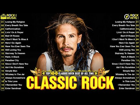 The Beatles, Metallica, Queen, Acdc, Aerosmith, U2 - Classic Rock Playlist 70s And 80s