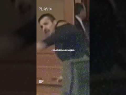 Man attacks a handcuffed defendant in court #foryou #fypシ #trending #bodycam #policebodycam #trend